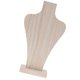 thumbnail image 1 of Busto de maniquí sin pintar de madera natural para exhibición de joyas de collar s-22.5cm, 1 of 5