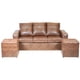 thumbnail image 2 of Living Emanuel 3 Cuerpos Y 2 Poufs - Cuero Sintético Pu Caramelo, 2 of 6