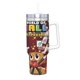 thumbnail image 2 of El Asombroso Mundo de Gumball Vaso aislado de acero inoxidable con asa, diseño temático, regalo para familia, amigos y fans; incluye pajita y encaja en el portavasos estándar, 40 oz, 2 of 6