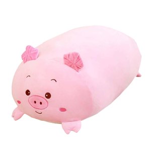 Magideal - Lindo Juguete De Almohada De Peluche, Almohada De Animales De Peluche, Cómoda, Decoración Del Hogar Para Decoración De Escritorio De Fiesta De Oficina Cerdo Rosa