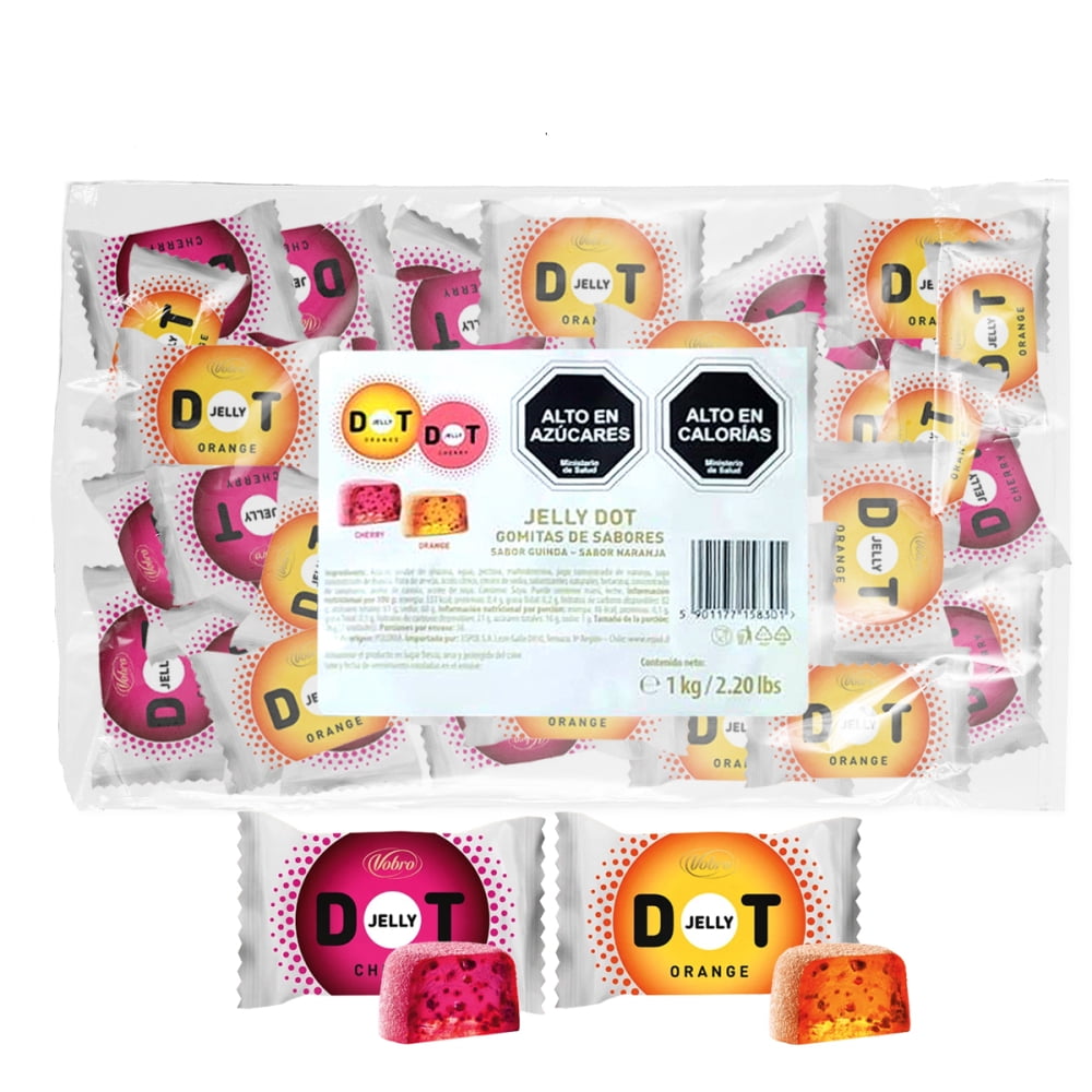 Vobro Bolsa De Gomitas De Sabores Guinda Y Naranja