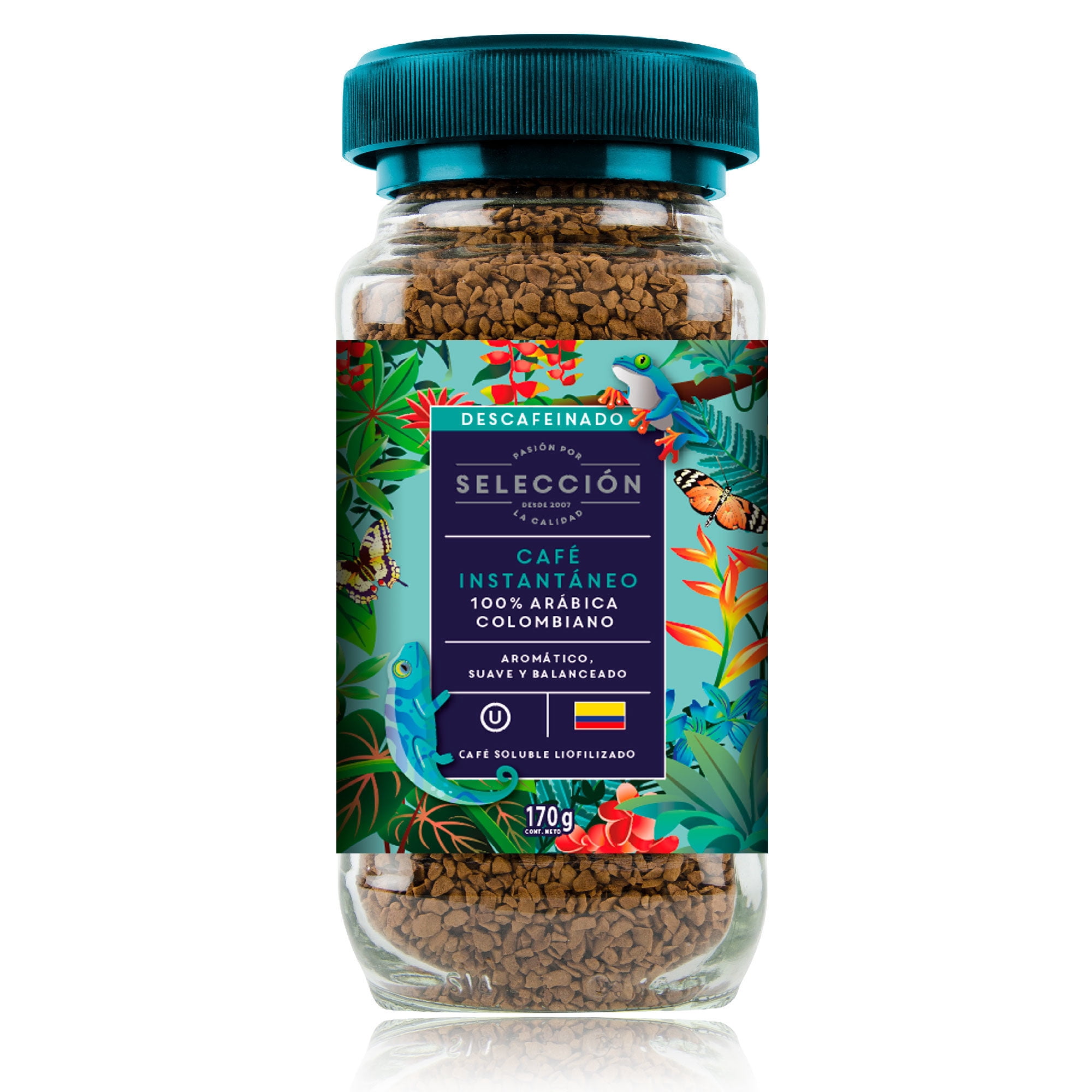 Café Descafeinado Liofilizado Frasco 170 gr Selección