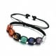 thumbnail image 3 of 7 Chakra Stone Yoga Bracelet: Reiki Healing Crystal Natural Gemstone Braided Rope Bracelets For Women & Girls, 3 of 3