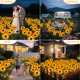 thumbnail image 4 of Luces solares de jardín con estaca MMHF 3 girasoles impermeables, 4 of 7