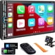 thumbnail image 1 of Estéreo para coche SJOYBRING Double Din con control de voz Carplay, 1 of 6