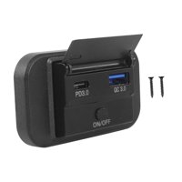 Magideal - Toma De Carga Rápida Genérica De 12V 24V Rv Tipo C Usb Para Automoción