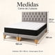 thumbnail image 4 of Cama Europea 2 Plazas Completa Base Dividida Capitoné Gris, 4 of 8