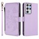 thumbnail image 2 of Funda Cartera Mariposa para [Samsung Galaxy S21 Ultra] con Soporte y Cremallera Morado claro, 2 of 6