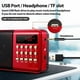 thumbnail image 2 of Radio portatil Reproductor de radio FM AM recargable USB, Micro SD, MP3., 2 of 5