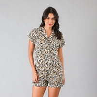 Set Top Camisero + Short Flores Mujer 33864-17