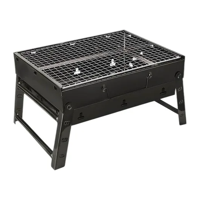 Genérico - Parrilla Portátil Barbacoa Asado Grill Plegable Negra Carbon
