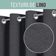thumbnail image 3 of Cortina Blackout 100% 2 Paños 140x220cm Textura Lino Gris Oscuro, 3 of 3