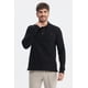 thumbnail image 1 of Polera Hombre Lisa Borbada Con Botones Negro, 1 of 4