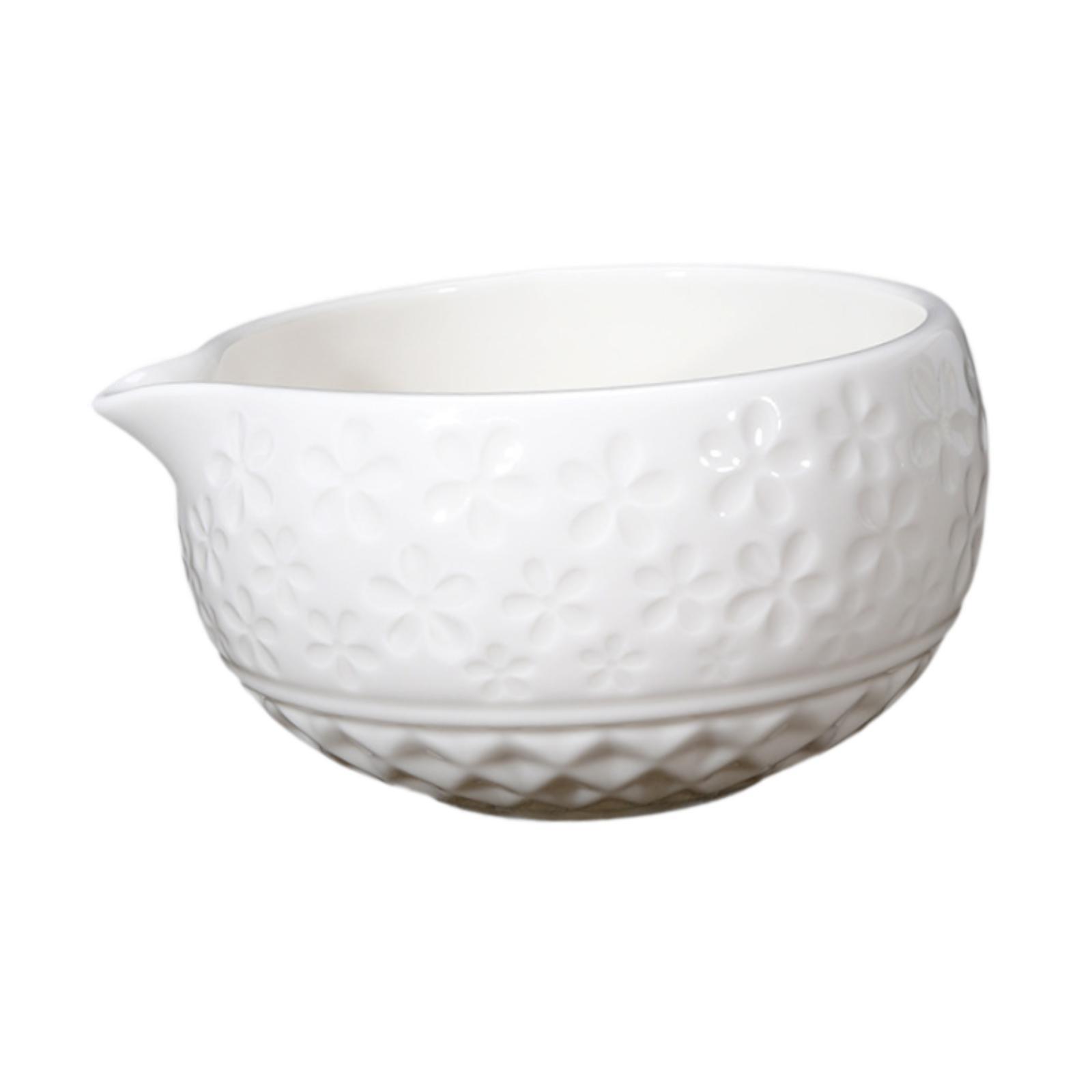 Bothyi - Cuenco De Cerámica Para Matcha (560 Ml), Color Blanco