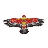 Bothyi - Cometa Eagle De 65 Pulgadas, Juego Familiar De Parque Fácil De Montar Para Principiantes, Patio De Playa, Color Beige Y Rojo