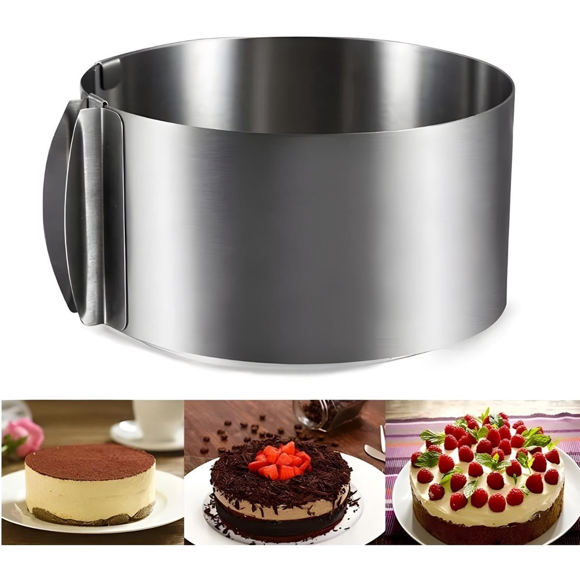 Pasteleriuscl - Molde De Torta Moldes Para Tortas Anillo Redondo Ajustable