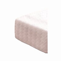 Genérico - Piecera De Cama Terciopelo Plush King + 2 Fundas 70X210 Cm Color Crema