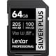 thumbnail image 1 of Tarjeta SD Lexar 64GB SDXC UHSI Silver Plus 205MBs, 1 of 3