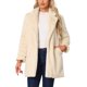 thumbnail image 1 of INSPIRE CHIC Abrigo de Mujer de Piel Sintética con Solapa Abrigo Cálido de Invierno Abierto Casual Largo Chaquetas Esponjosas XL Albaricoque, 1 of 6
