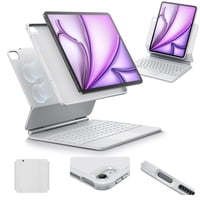 Funda Con Teclado Esr Para Ipad Air De 13 Pulgadas Con Panel Táctil, Color Blanco