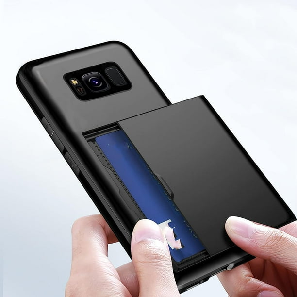 Heavy Duty Dual Layer Protection With Hidden Card Holder Case For Samsung S10/S10+/S9/S9+/S8/S8+