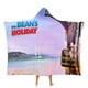 thumbnail image 1 of Sr Bean Manta Capa Con Capucha Anti bolitas Manta De Lana Ártica Suave Manta Portátil De Felpa Ligera Y Lujosa Poncho Para Siesta En Casa Y Oficina 100*130cm, 1 of 6