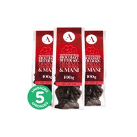 Ambrosia Spa - Pack 5, Chocolate Montoncito Bitter 60%, Maní, Calabaza Y Cranberry 100Gr