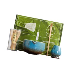 Magideal - Juego De 4 Piezas De Matcha Japonés, Cuenco De Matcha Con , Kit De Cerámica Para Preparar Té Matcha, Batidor De Matcha Para Fiestas De Amantes Del Azul