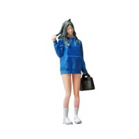 Magideal - Figura Modelo Femenino A Escala 1/64, Muñeca De Juguete, Decoración De Paisaje, Hobby, Bonita Figura De Resina, Adorno Para Actividades De Estantería Jugar Con La Chica Del Pelo