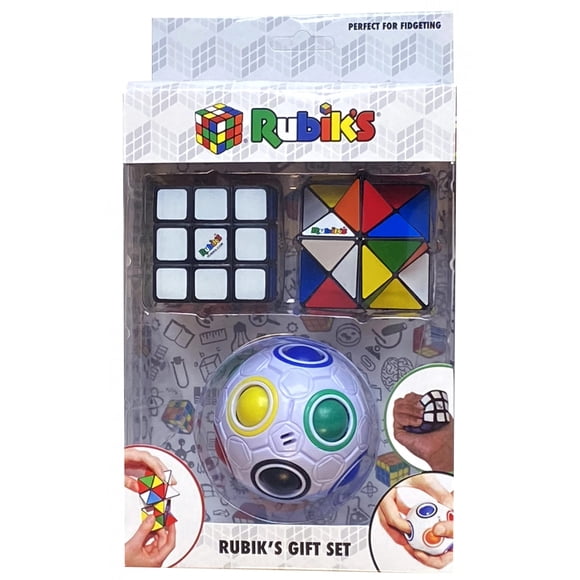 Set de regalo Rubik's Cube, bola arcoíris de 3 piezas, Squishy Magic Star