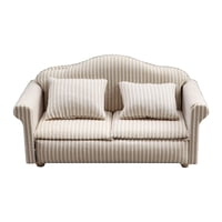 Magideal - Sofá Reclinable De Decoración Para El Hogar Para Casa De Muñecas A Escala 1/12 Para Niños Pequeños , Sofá Doble Sofá Grande