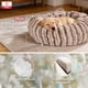 thumbnail image 2 of Cama Redonda Para Mascota Gatos Perros Tela Angora Suave Lavable Estilo Donut Dirty Color Café, 2 of 10