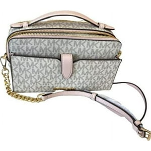 Cartera Michael Kors Womens Coated Canvas Crossbody Handbag Powder Blush