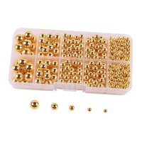 Magideal - Cuentas Redondas Sueltas, Accesorios Para Manualidades, Decoración Del Hogar, Cuentas Sin Agujeros, Cuentas Sin Perforar Para Bolsos, Manualidades, So Dorado