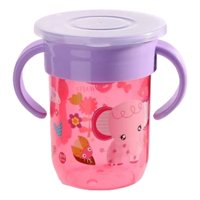 Genérico - Set 3 Vasos Asa Giratorio Antiderrame Divertido Niños Lau