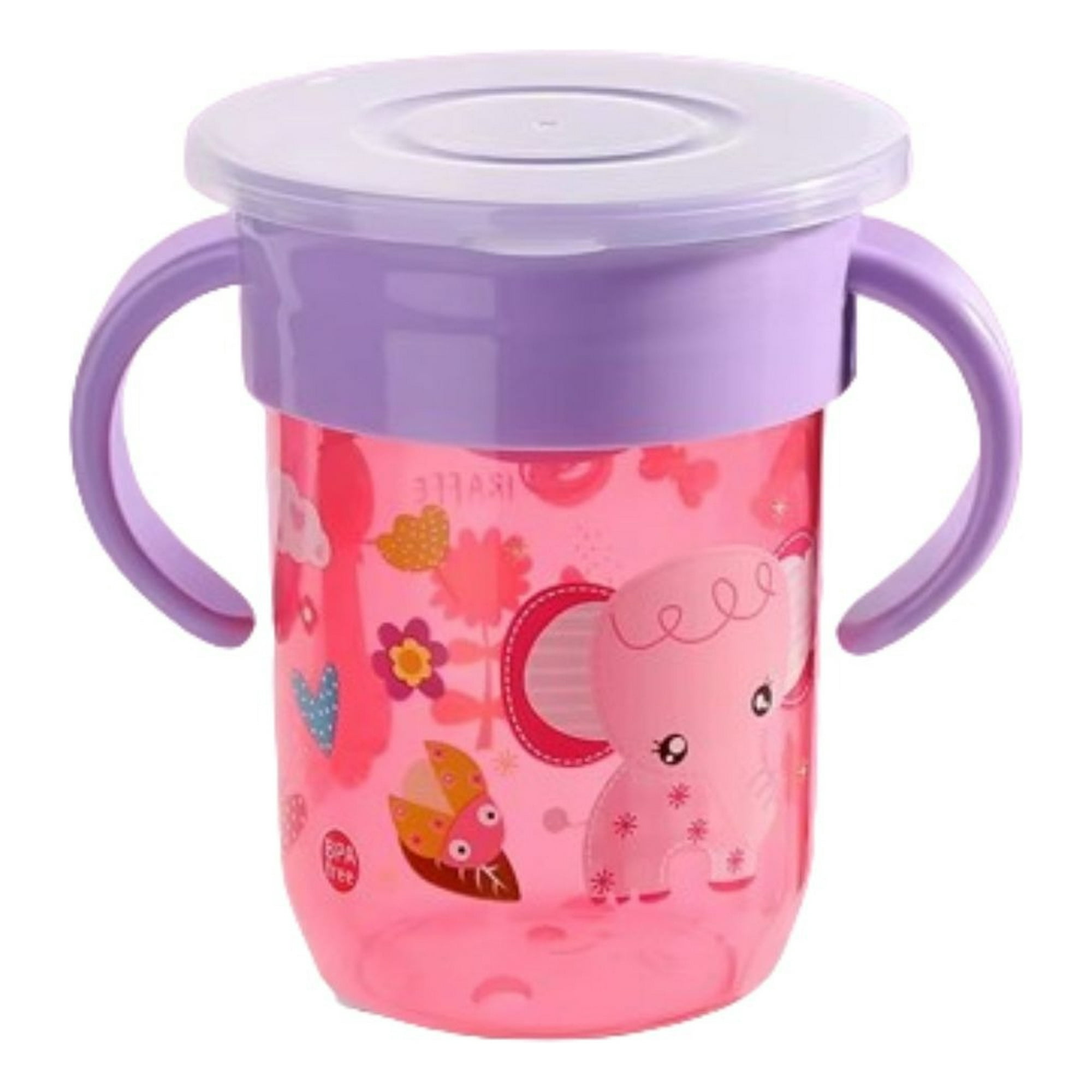 Genérico - Set 3 Vasos Asa Giratorio Antiderrame Divertido Niños Lau