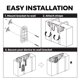 thumbnail image 3 of Soporte de pared HumanCentric universal negro para dispositivos de 12 a 32 pulgadas, 3 of 6