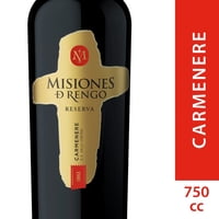 Vino Tinto Reserva Carmenere Botella 750 Ml Misiones De Rengo