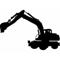 Rienda Libre Graphics - Decomural Large Digger Construction Building Ws-17304