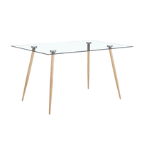 Habita2 Chile - Mesa Restangular Prince Premium 130 - Simil Madera Natural