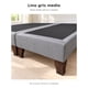 thumbnail image 5 of Base De Cama Doble Altura 2 Plazas Kumara Con Patas, Tapizada En Lino Gris Medio, 150x190 cm, Alto Total 40 cm, Sin Colchón Ni Respaldo, 5 of 5