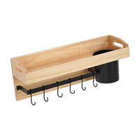 Bothyi - Estante De Pared De Cocina Montado En La Pared 6 Ganchos Para Sala De Estar Cocina Dormitorio