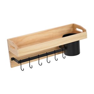 Bothyi - Estante De Pared De Cocina Montado En La Pared 6 Ganchos Para Sala De Estar Cocina Dormitorio