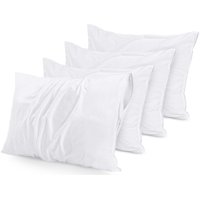 Protectores De Almohada Utopia Bedding, Impermeables, Estándar, Paquete De 4
