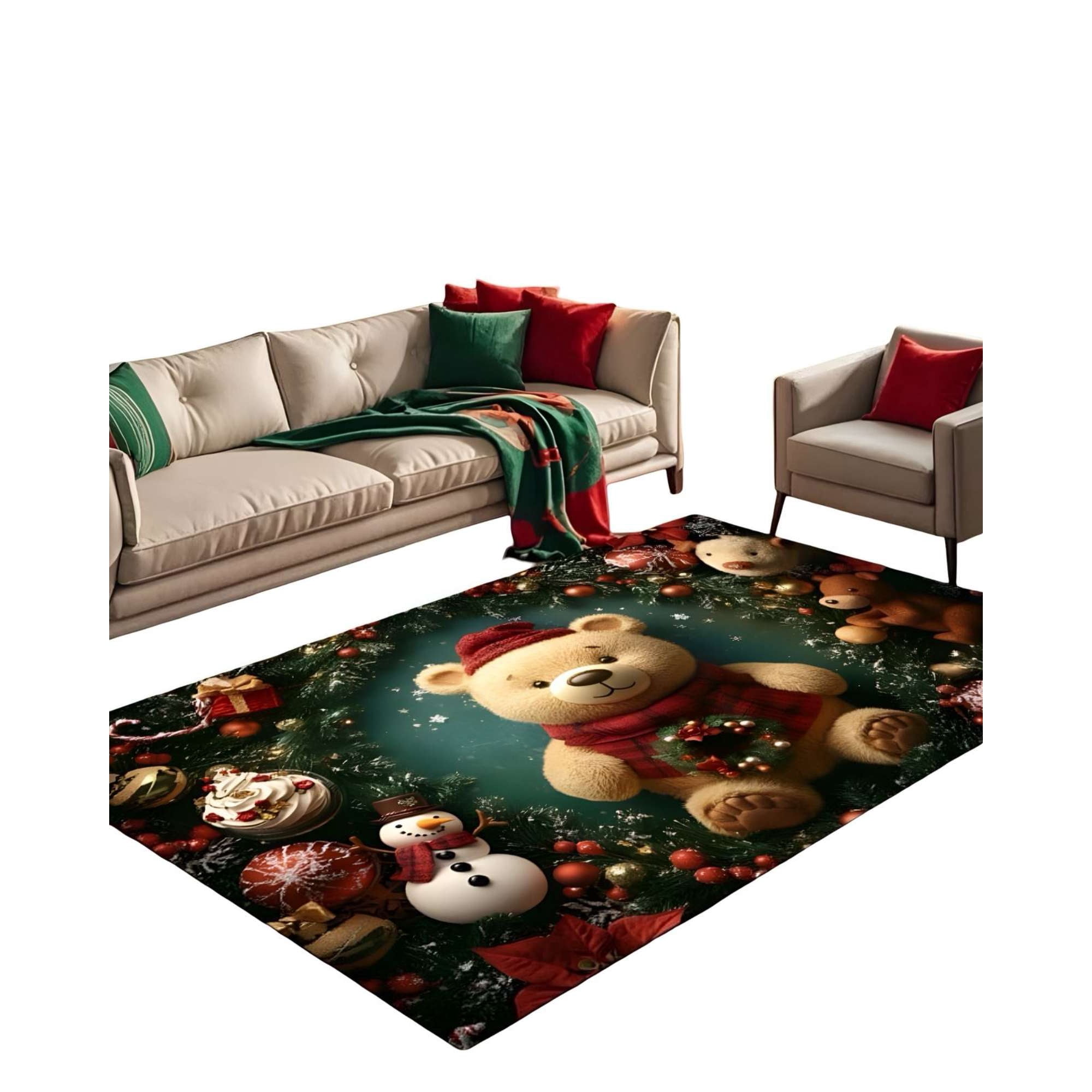 Tengfei - Alfombra Navidad Para Living O Comedor 300cm X 200cm