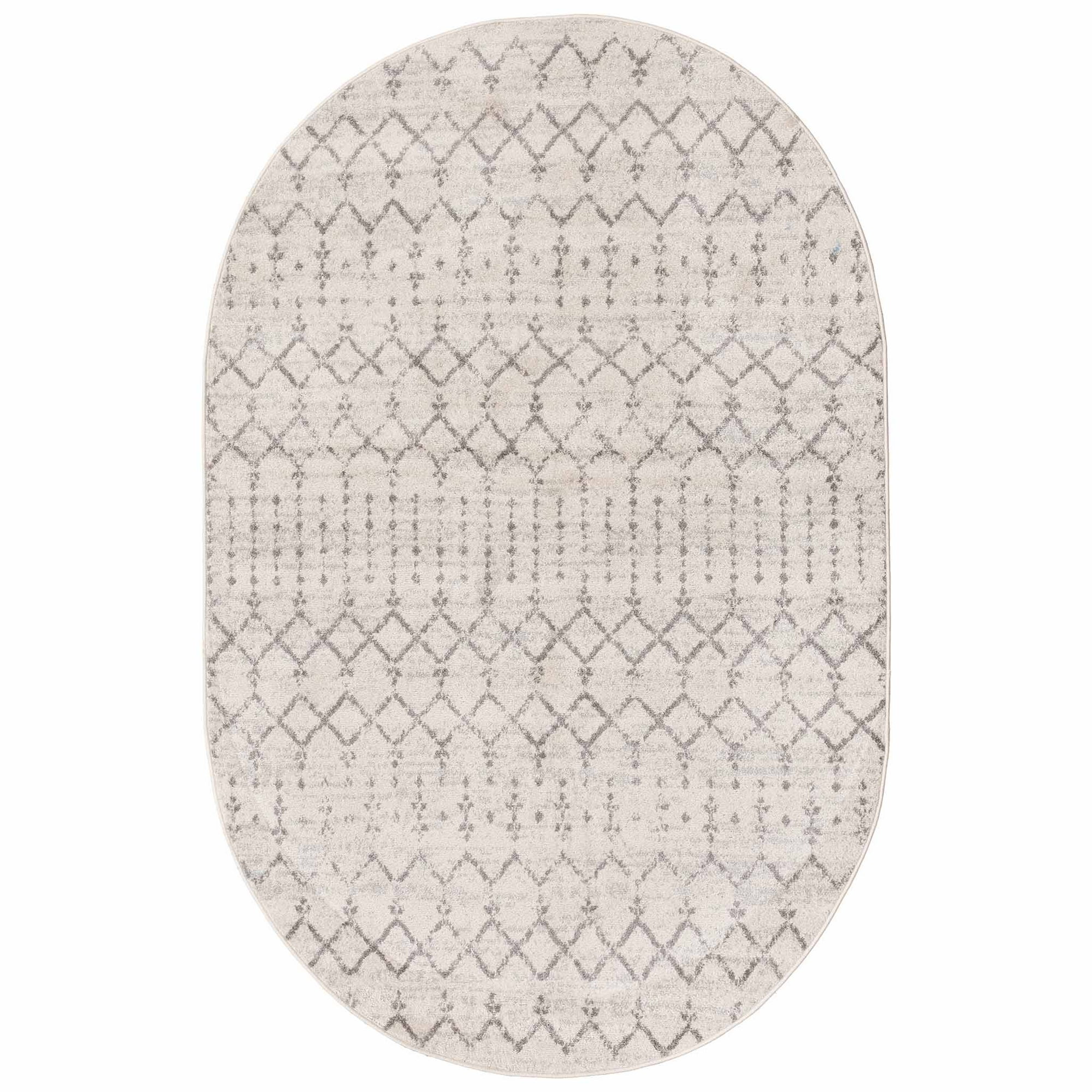Deco2day - Alfombra Geil Moh101b-5ov-cg-5x8 - 160 X 230 Cm - Beige / Gris
