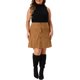 thumbnail image 2 of Agnes Orinda Conjuntos de Halloween Faldas de Pana para Mujer Tallas Grandes Cintura Elástica Botones Abajo Otoño Invierno Falda Corta Mini con Bolsillos 3X Marrón, 2 of 7