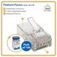 thumbnail image 3 of Conector enchufe TRIPP LITE Cat6 RJ45, paquete de 100, sólido/trenzado, 3 of 4