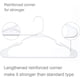 thumbnail image 2 of Perchas de plástico Perchas para ropa Perchas tubulares duraderas para camisas Perchas para abrigos, delgadas y que ahorran espacio, perchas resistentes ideales para la colada y el uso diario $ Percha, 2 of 7