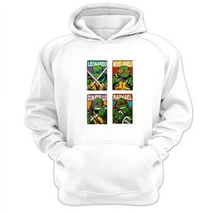 Genérico - Polerón Canguro Tortugas Ninja Blanco Talla Xs Unisex
